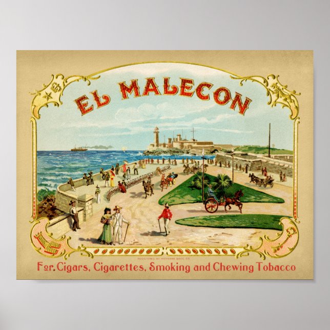 El Macedon Vintag Cigar Box Poster (Vorne)
