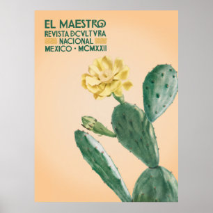 El Maestro Kaktus Druck Mexikanische Botanische Poster