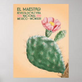 El Maestro Kaktus Druck | Mexikanische Botanische  Poster