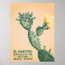 El Maestro Kaktus Druck | Mexikanische Botanische  Poster