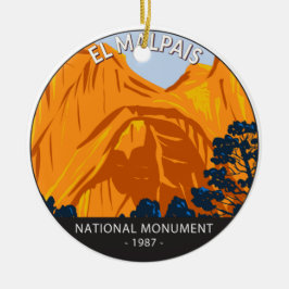 El Malpais National Monument New Mexico Vintag Keramik Ornament
