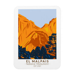 El Malpais National Monument New Mexico Vintag Magnet