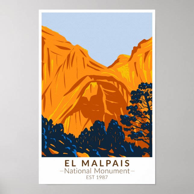 El Malpais National Monument New Mexico Vintag Poster (Vorne)