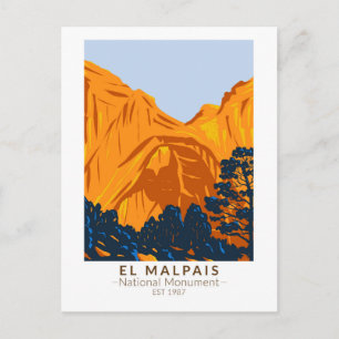 El Malpais National Monument New Mexico Vintag Postkarte
