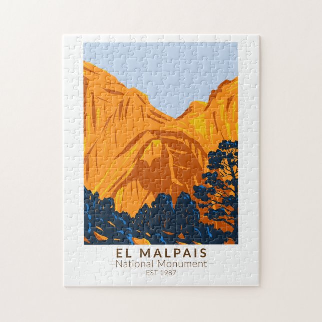 El Malpais National Monument New Mexico Vintag Puzzle (Vertikal)
