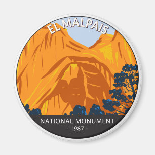 El Malpais National Monument New Mexico Vintage Magnet