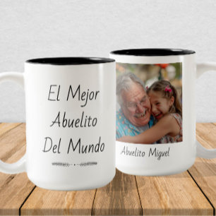 El Mejor Abuelito del Mundo - Benutzerdefiniertes  Zweifarbige Tasse