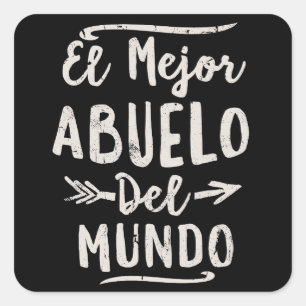 El Mejor Abuelo Del Mundo Opa Vatertag Quadratischer Aufkleber