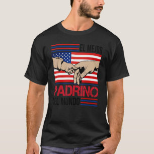 El Mejor Padrino Del Mundo Men American Flag Decke T-Shirt