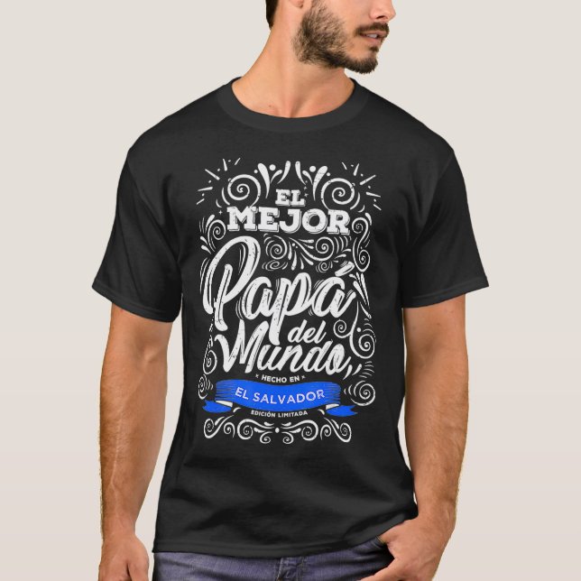 El Mejor Papa del Mundo Hombre Dia del Padre T-Shirt (Vorderseite)