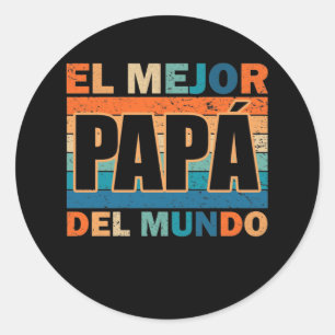El Mejor Papá Del Mundo Para Dia del Padre Runder Aufkleber