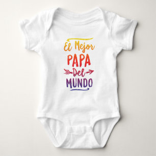 El Mejor Papa Del Mundo Vater Vathers Day Baby Strampler