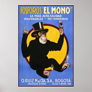 El Mono Zigaretten Vintage Poster Drucke