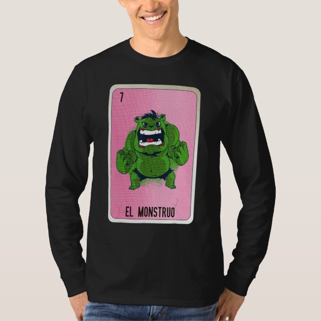 El Monstruo Mexican Slang Lottery Bingo Cards T-Shirt (Vorderseite)