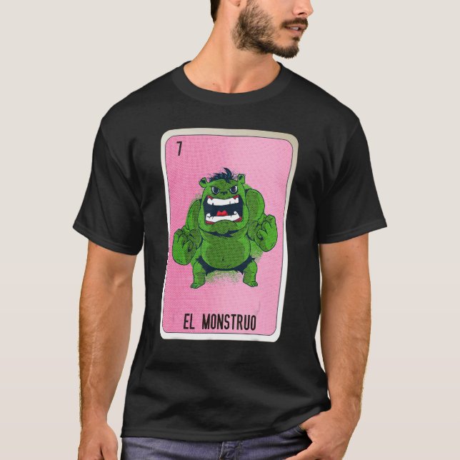 El Monstruo Mexican Slang Lottery Bingo Cards T-Shirt (Vorderseite)
