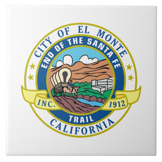 El Monte (Kalifornien) City Siegel Fliese (Vorderseite)