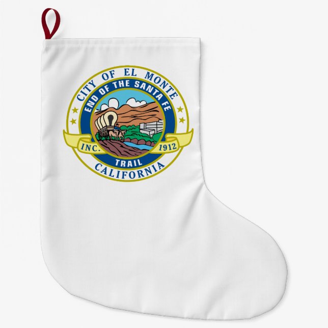 El Monte (Kalifornien) City Siegel Großer Weihnachtsstrumpf (Vorderseite)