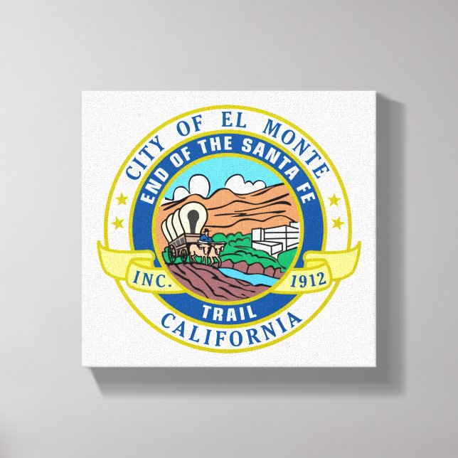 El Monte (Kalifornien) City Siegel Leinwanddruck (Vorderseite)