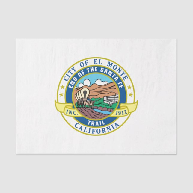 El Monte (Kalifornien) City Siegel Seidenpapier (Vorderseite)