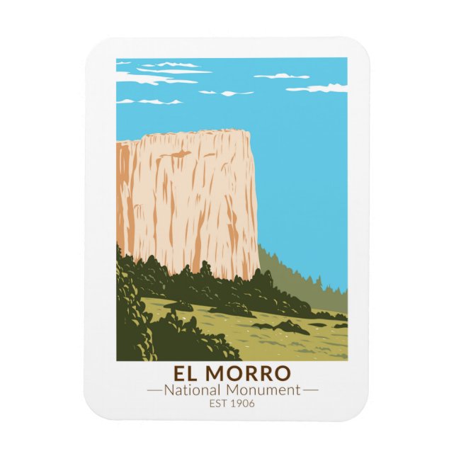 El Morro National Monument Inschriftenstein Magnet (Vertikal)