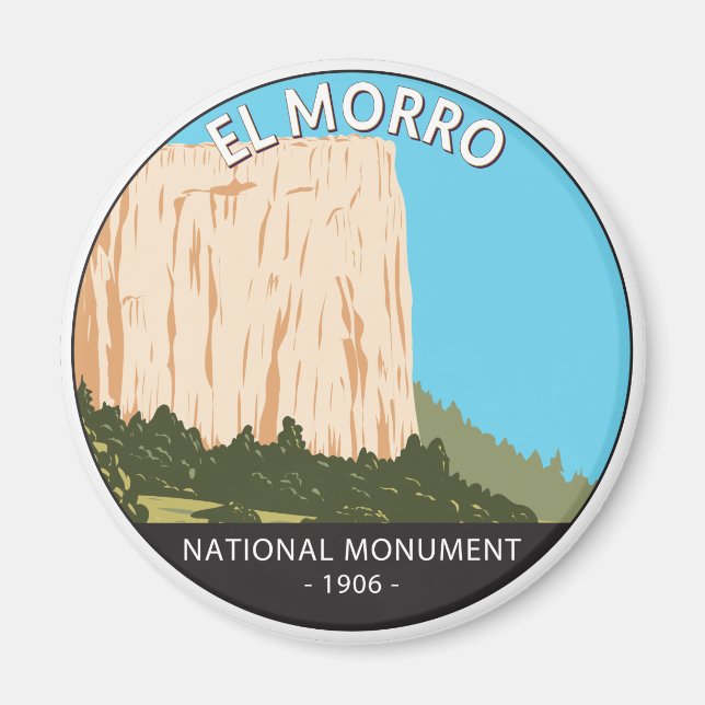 El Morro National Monument Inschriftenstein Magnet (Vorne)