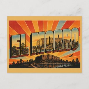 El Morro New Mexico Sandstein Klippe Wüstenkunst Postkarte