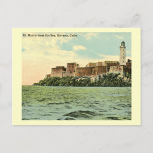 El Morro vom Meer, Havanna, Kuba 1913 Vintage Postkarte