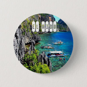 El Nido Island auf den Philippinen in Palawan Button