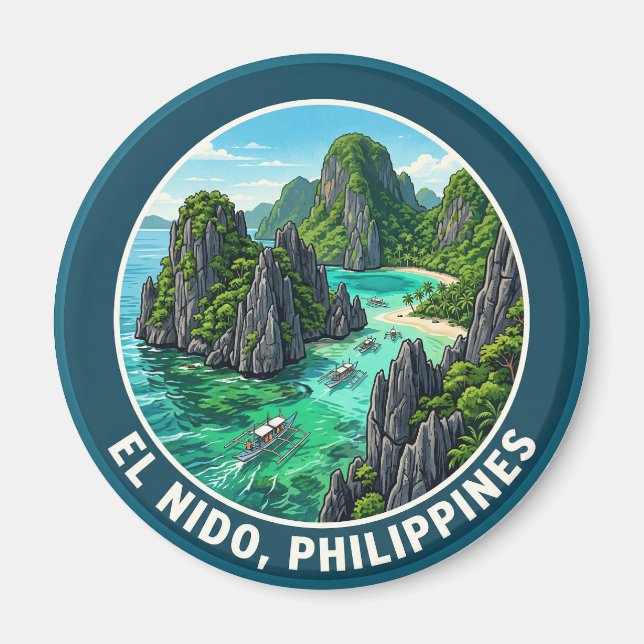 El Nido, Palawan Philippinen Magnet (Vorne)