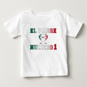 EL Padre Número 1 Vater #1 am spanischen Vatertag Baby T-shirt