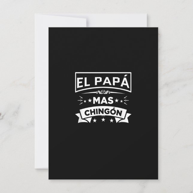 El Papa Mas Chingon Funny Spanish Mexican Fathers Einladung (Vorderseite)