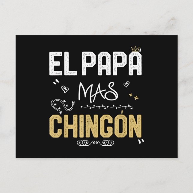 El Papa Mas Chingon Spanischer Vater Cool Mexiko Postkarte (Vorderseite)