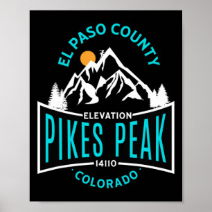 El Paso County Pikes Peak Colorado Klettern Poster