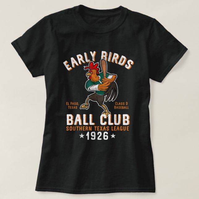 El Paso Early Birds Retro Mini League Baseball Te T-Shirt (Design vorne)