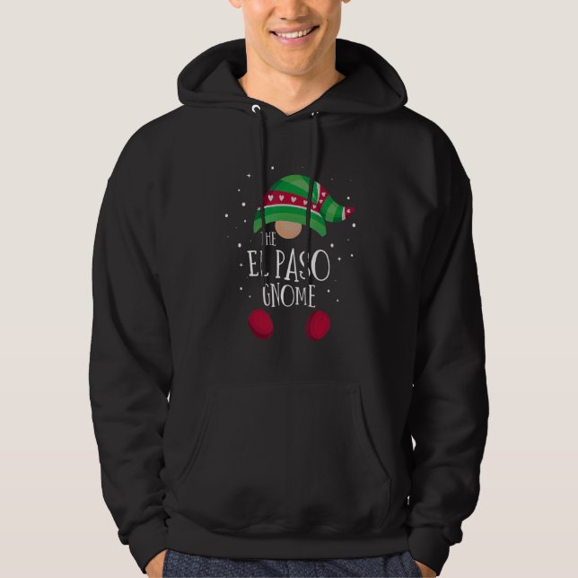 El Paso Gnom Familie passende Weihnachts-Pyjamas Hoodie (Vorderseite)