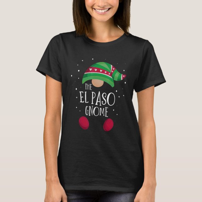 El Paso Gnome Family Matching Christmas Pajamas T-Shirt (Vorderseite)