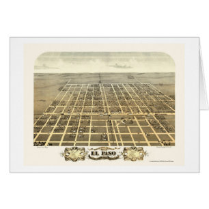 El Paso, IL panoramische Karte - 1869