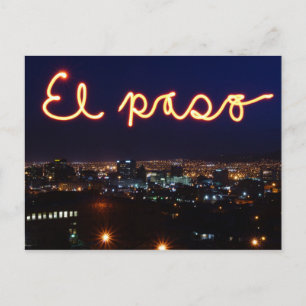El Paso Skyline Postcard Postkarte