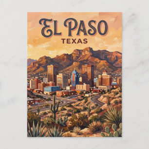 El Paso Skyline Texas Postkarte