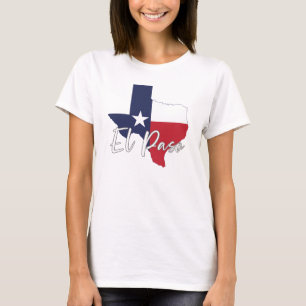 El Paso, Texas Flag Karte Frauen weiß T-Shirt