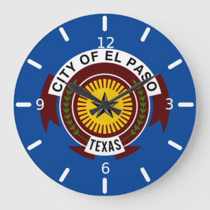 El Paso (Texas) Flagge Große Uhr