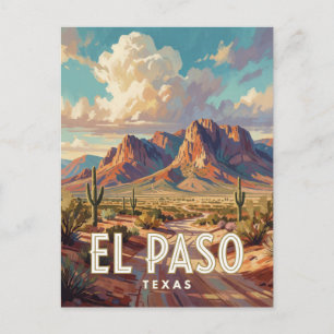 El Paso Texas Franklin Mountains Reise Postkarte