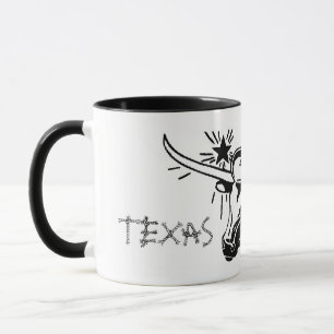 El Paso Texas Longhorn Keramik Tasse