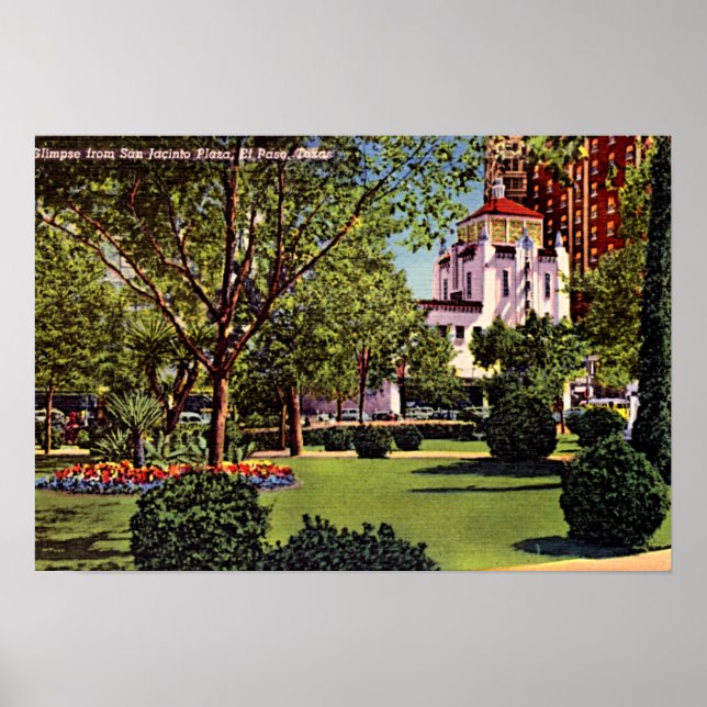 El Paso, Texas Plaza 1940 Poster (Vorne)