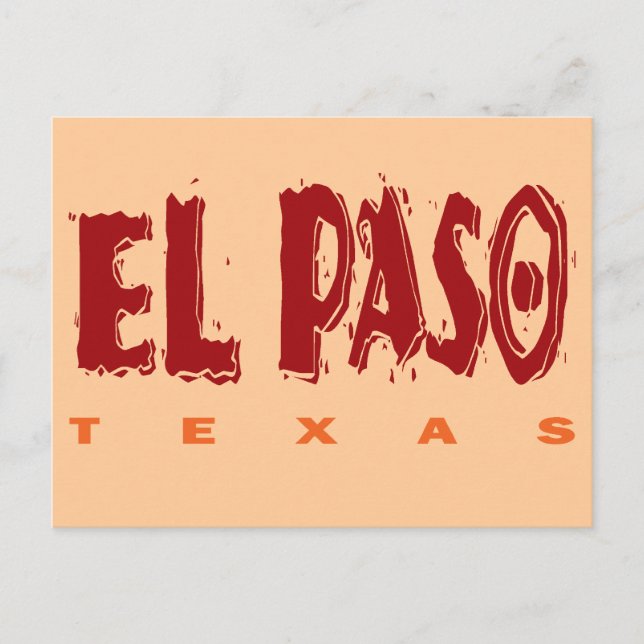 EL PASO, TEXAS POSTKARTE (Vorderseite)