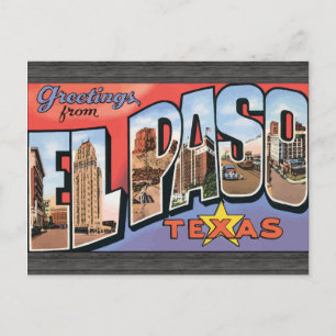 El Paso Texas Postkarte