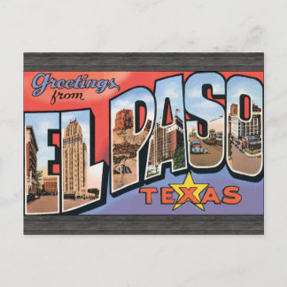 El Paso Texas Postkarte