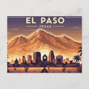 El Paso Texas Reise Postkarte