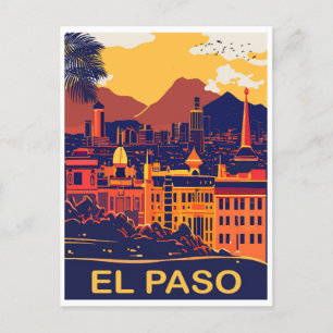 El Paso, Texas, Stadtlandschaft, Reisen Postkarte