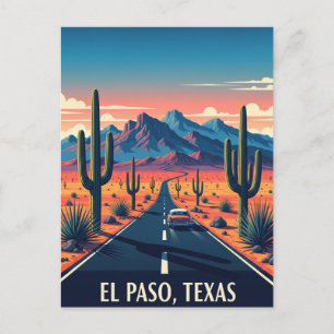 El Paso Texas Travel Postkarte